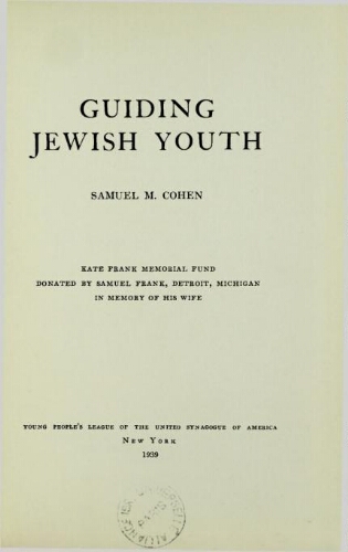 Guiding Jewish youth